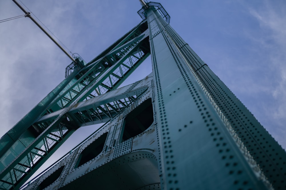 a close-up of a tall bridge