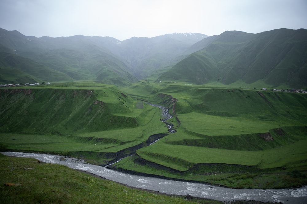 a large green valley