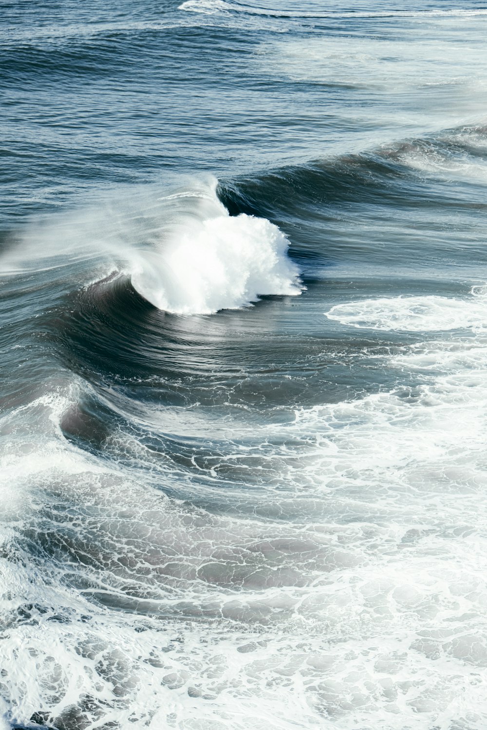 waves crashing on a beach