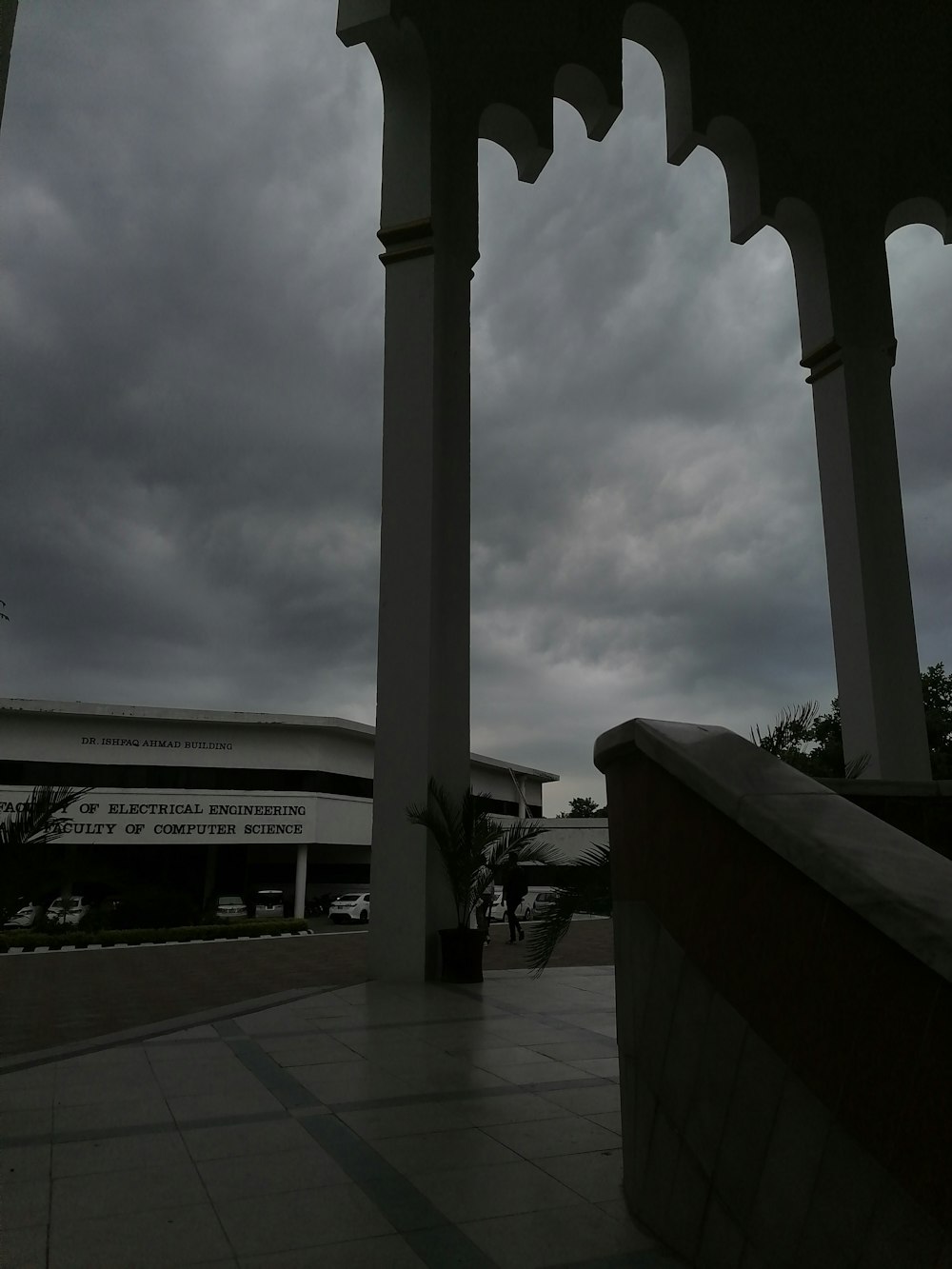 a large pillar in a city