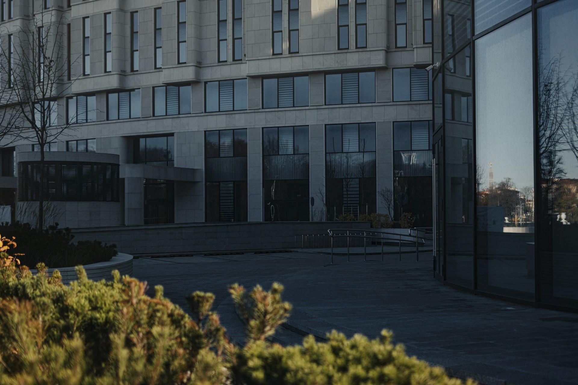 a building with many windows