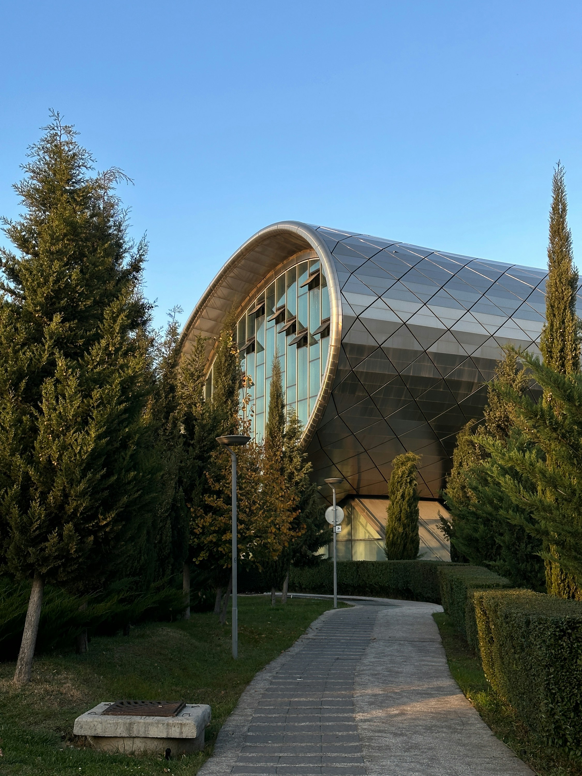 a walkway leading to a building