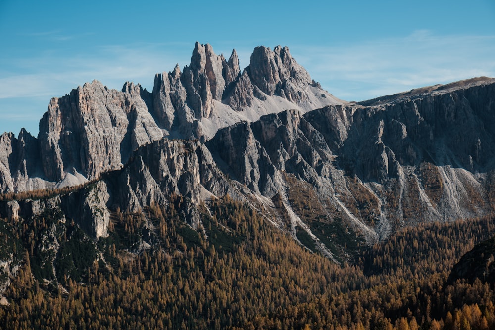 a mountain with snow