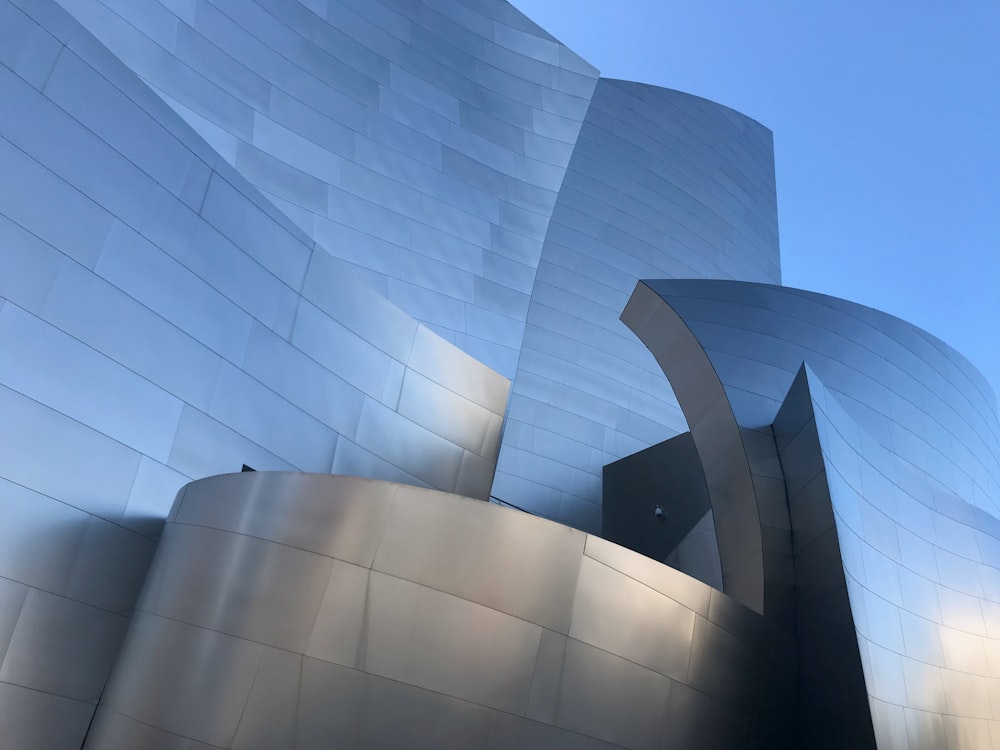 Walt Disney Concert Hall with a curved roof