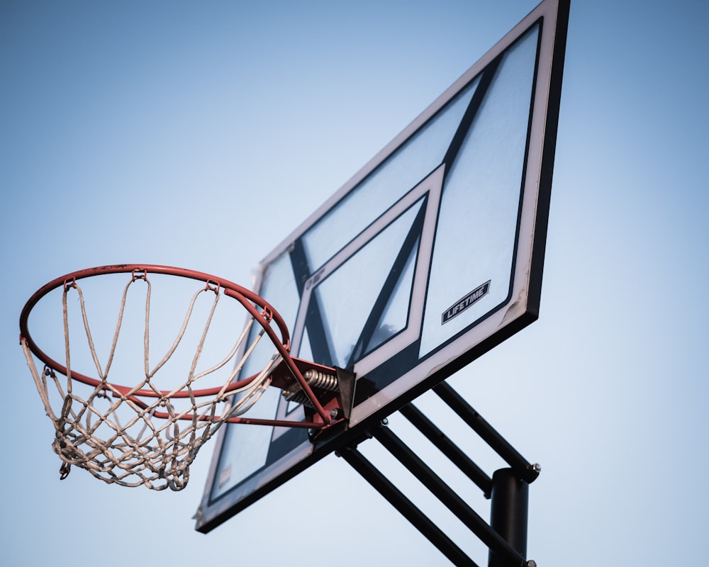 a basketball hoop with a net