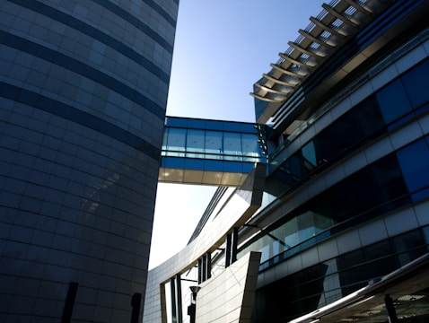 a low angle view of a building