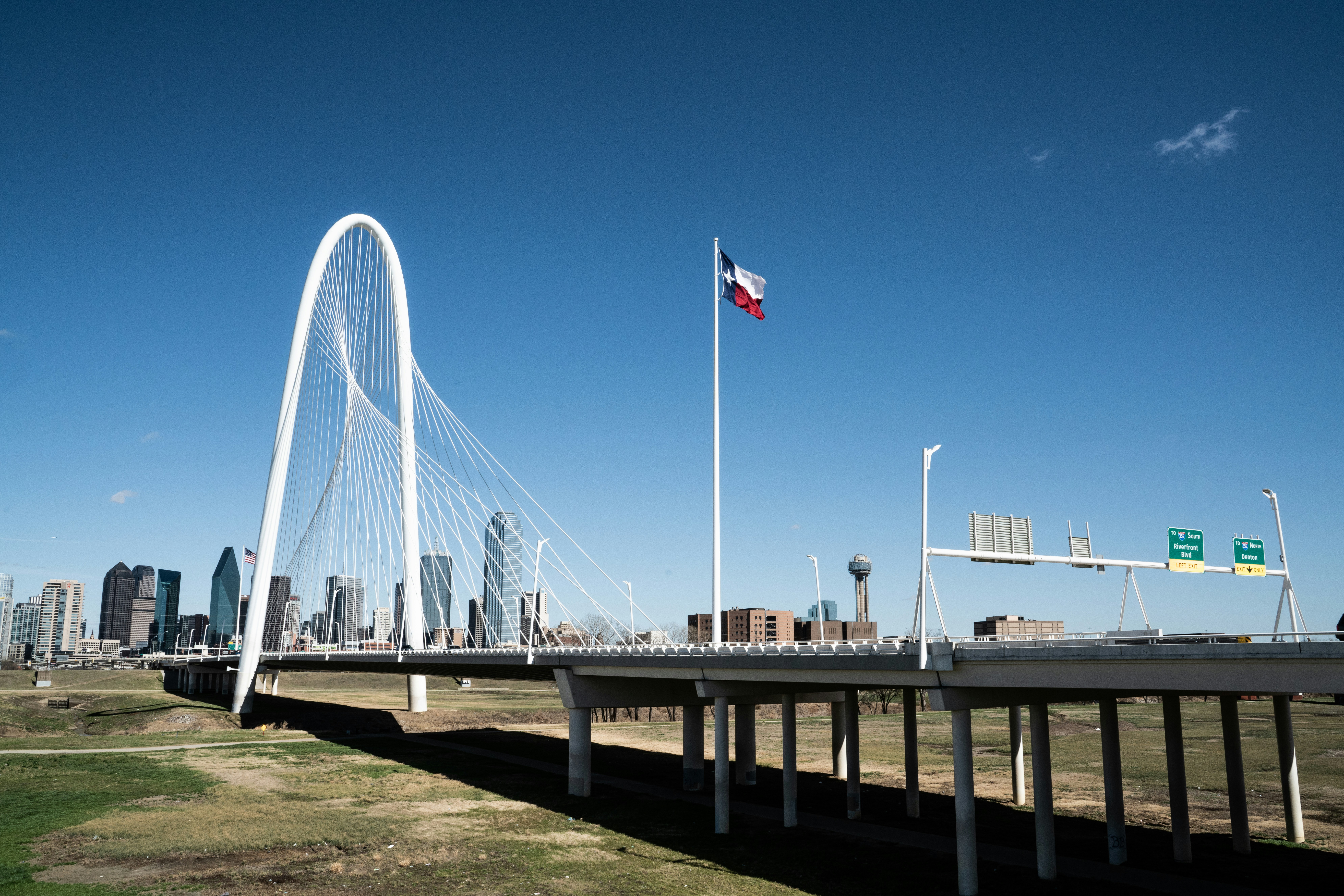 a bridge with a ferris wheel in the background