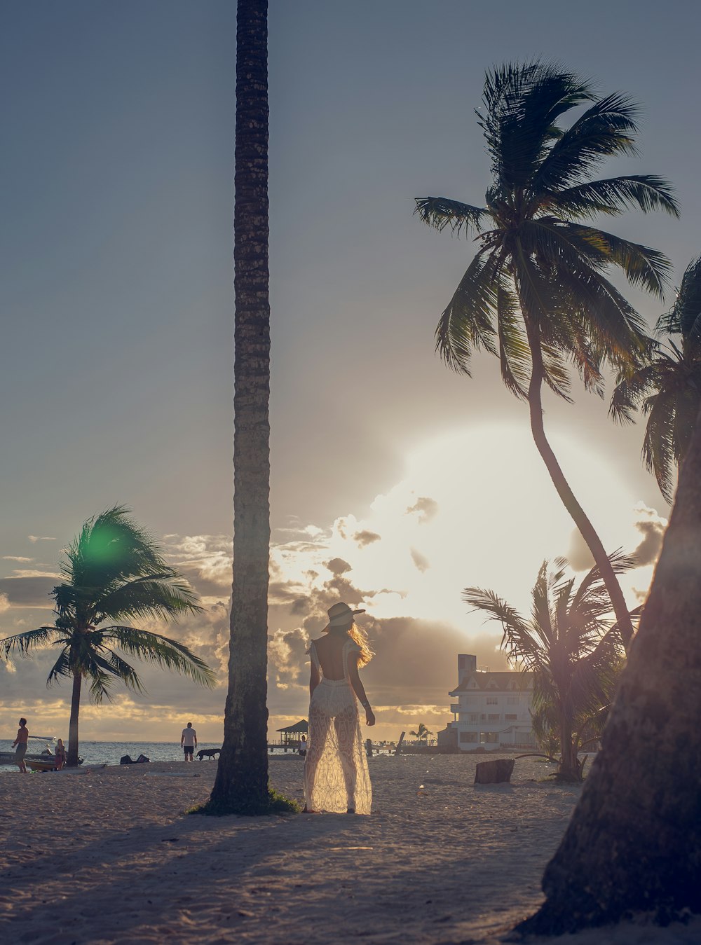 a man standing on a beach