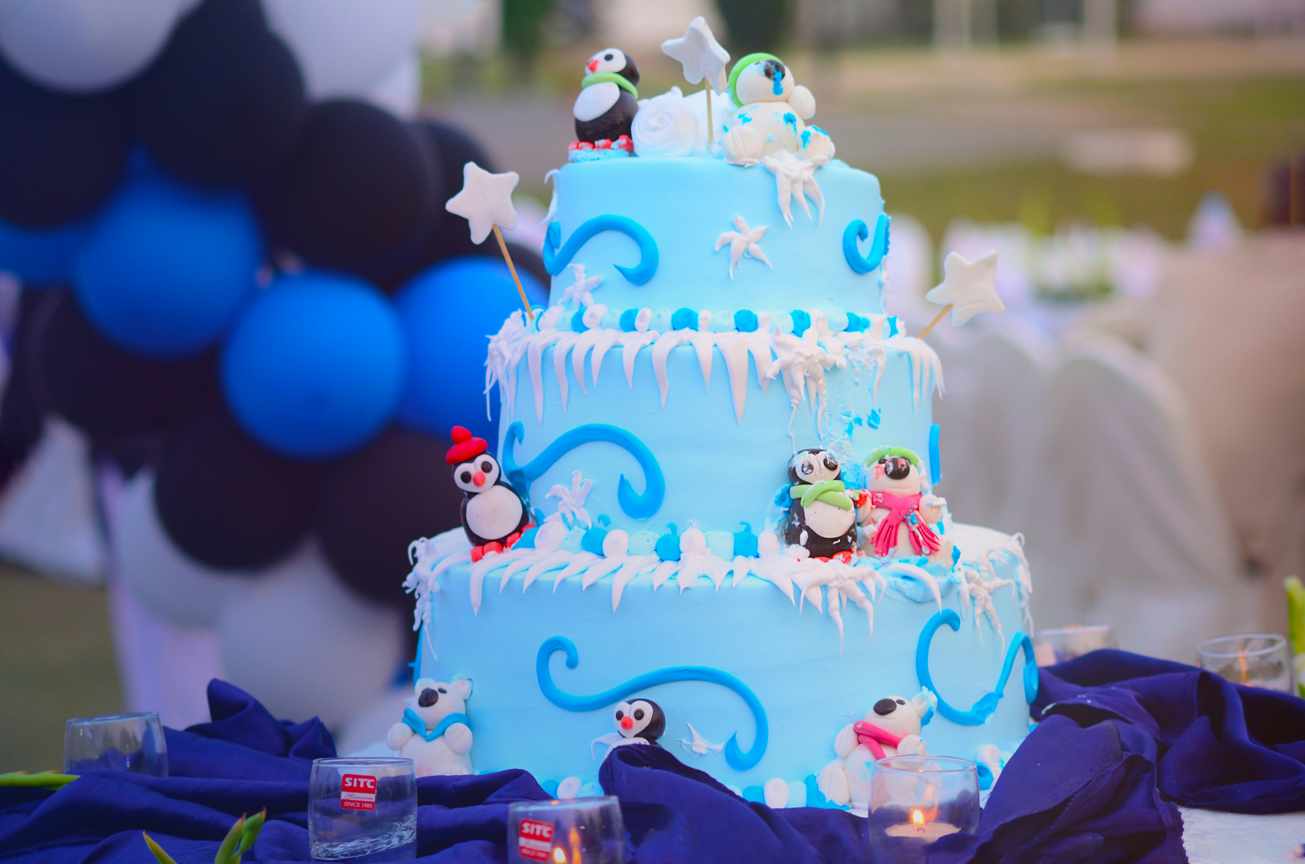 a cake with decorations