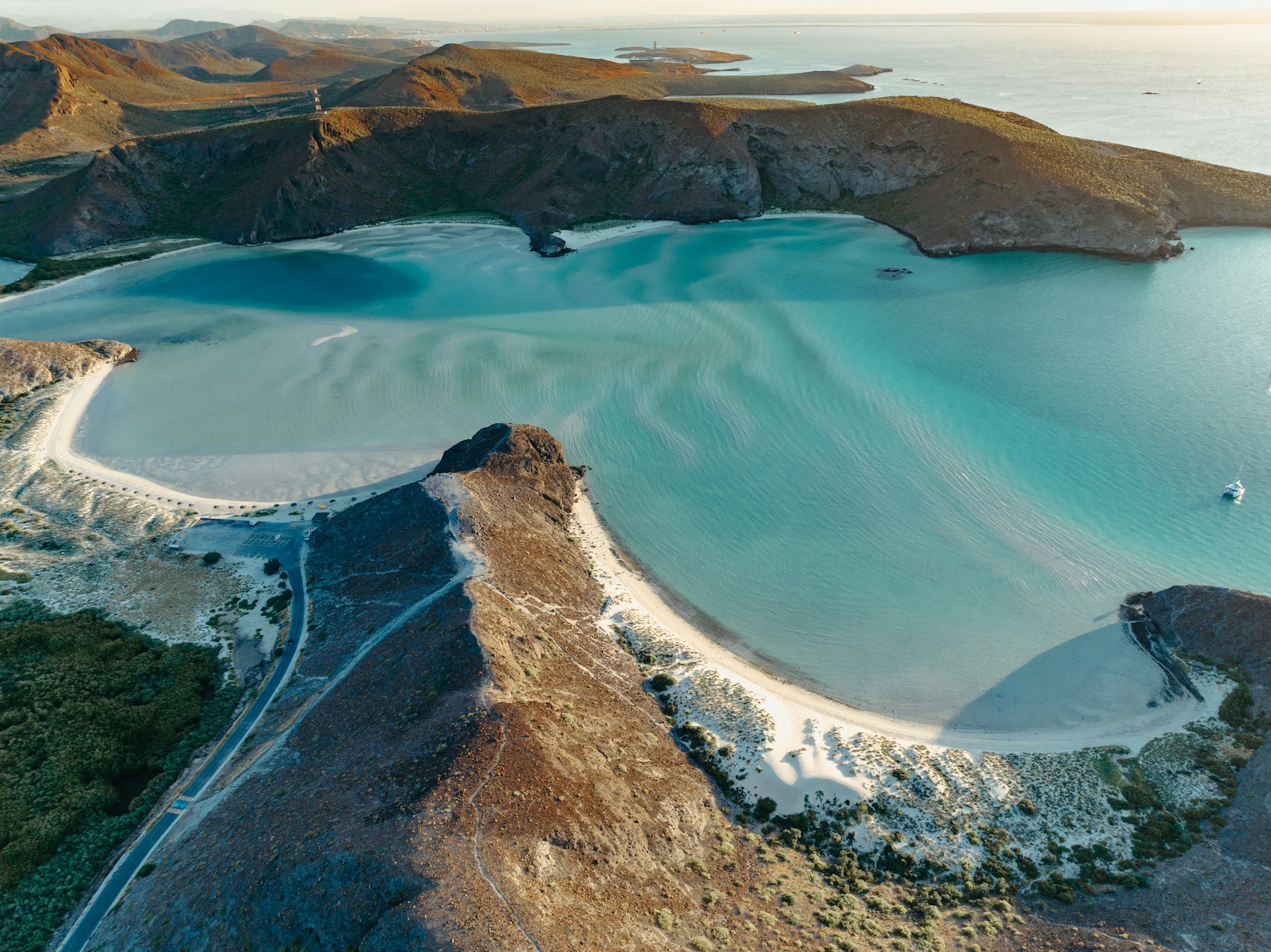 a high angle view of a beach