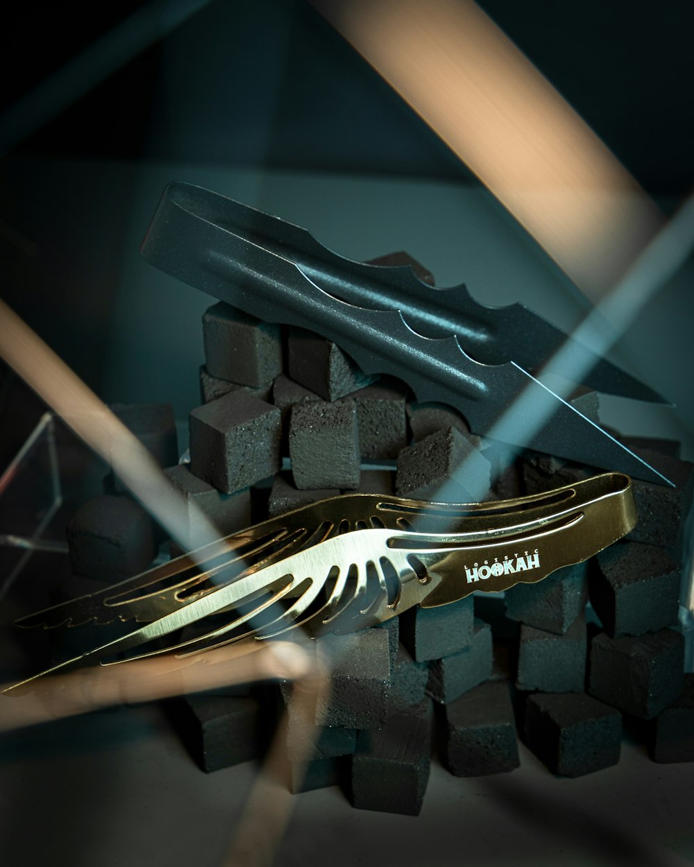 a pair of glasses on a pile of coins