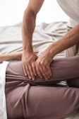 a man and woman holding hands