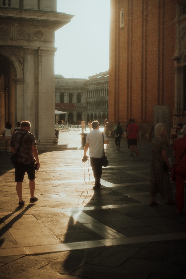 Venice streets at golden hour