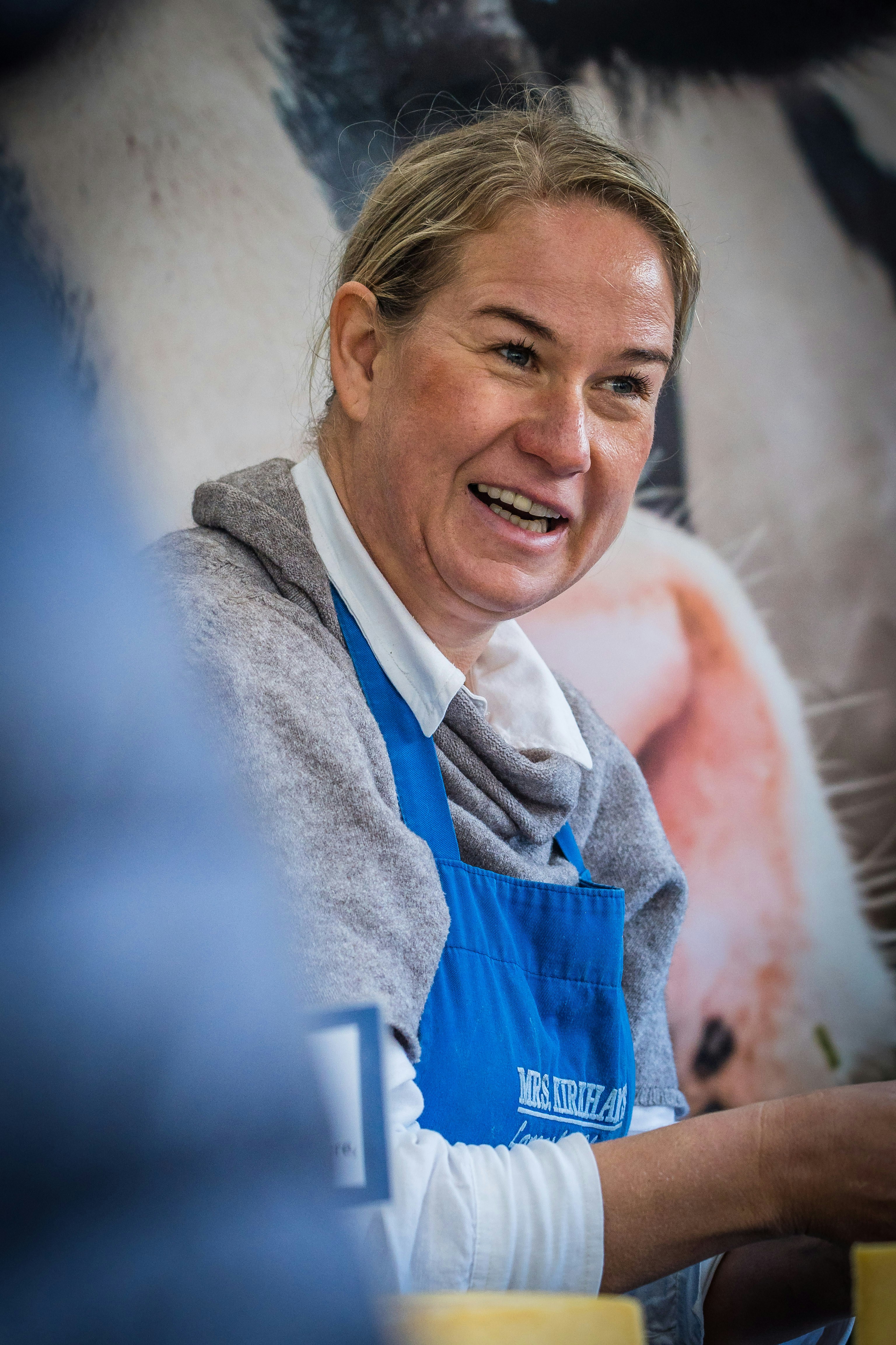 a man in a white coat