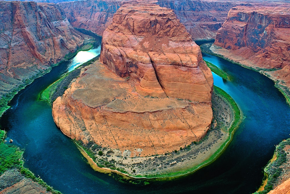 a high angle view of a canyon