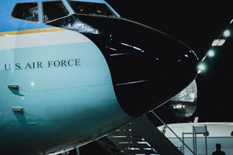 a large white airplane