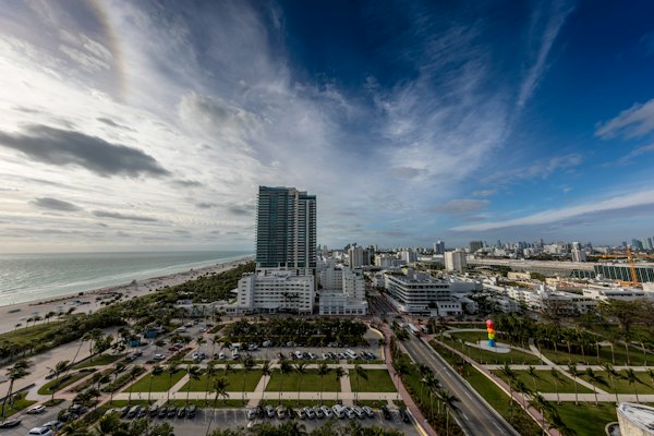 A city with a body of water in the background — Miami, United States