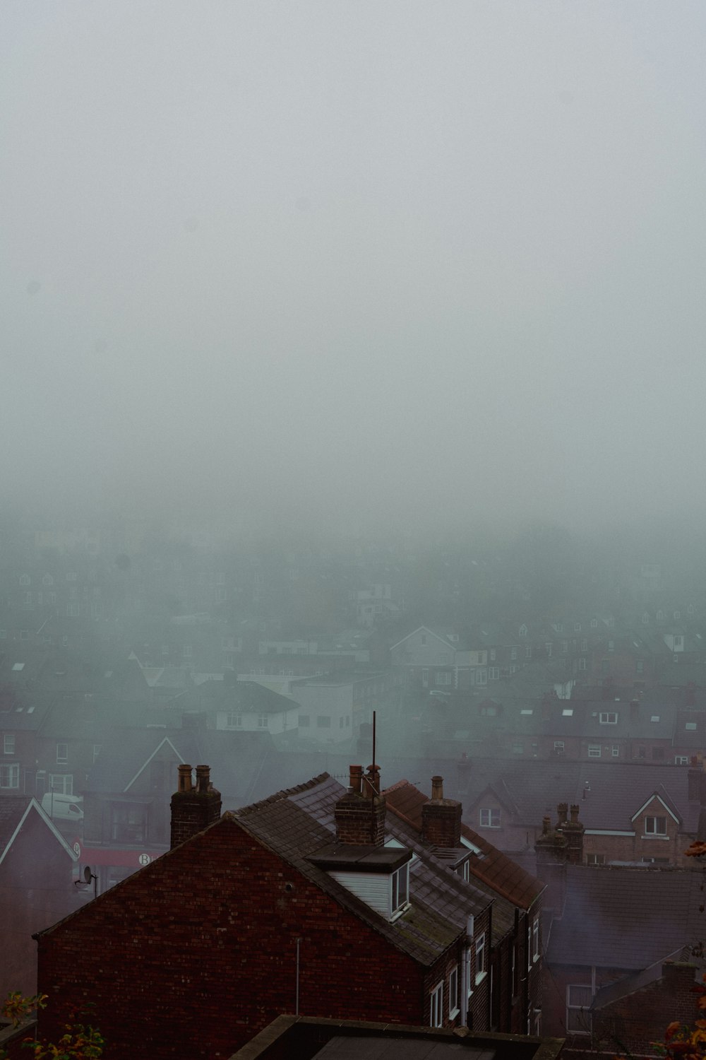 a city with fog