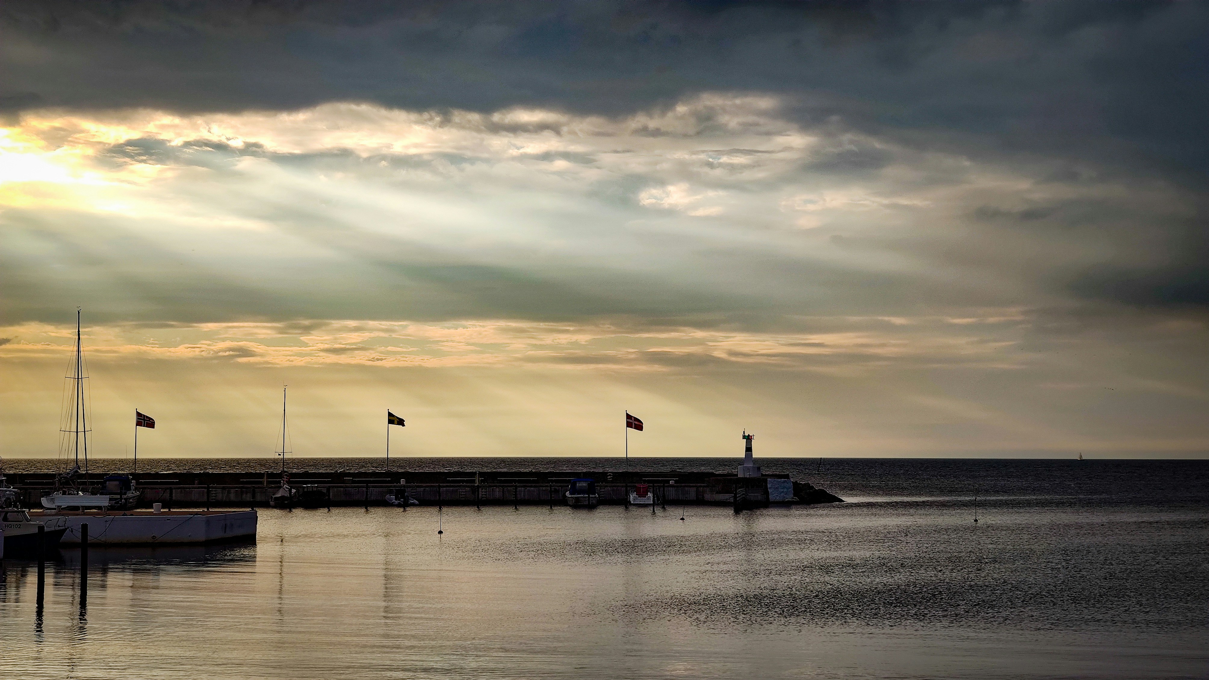 a boat is parked at a dock