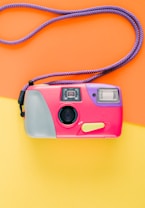 a pink and black electronic device