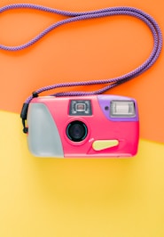 a pink and black electronic device