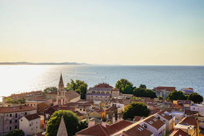 The old town’s roofs above the sea — Zadar, Croatia