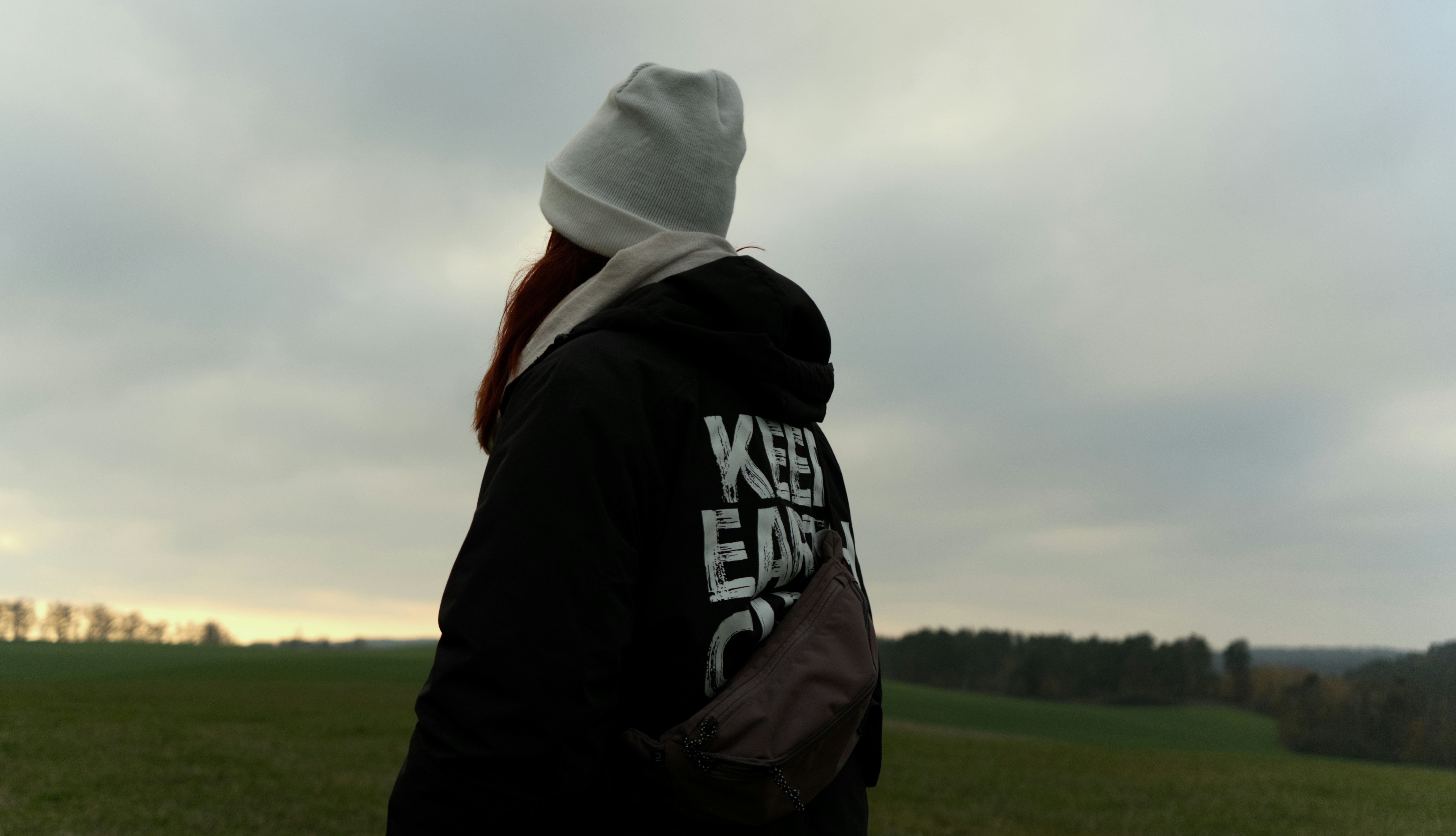 a person wearing a hoodie