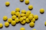 a group of yellow balls