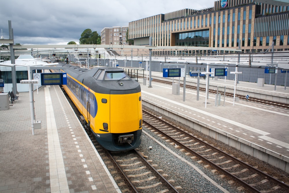 a train on the railway tracks