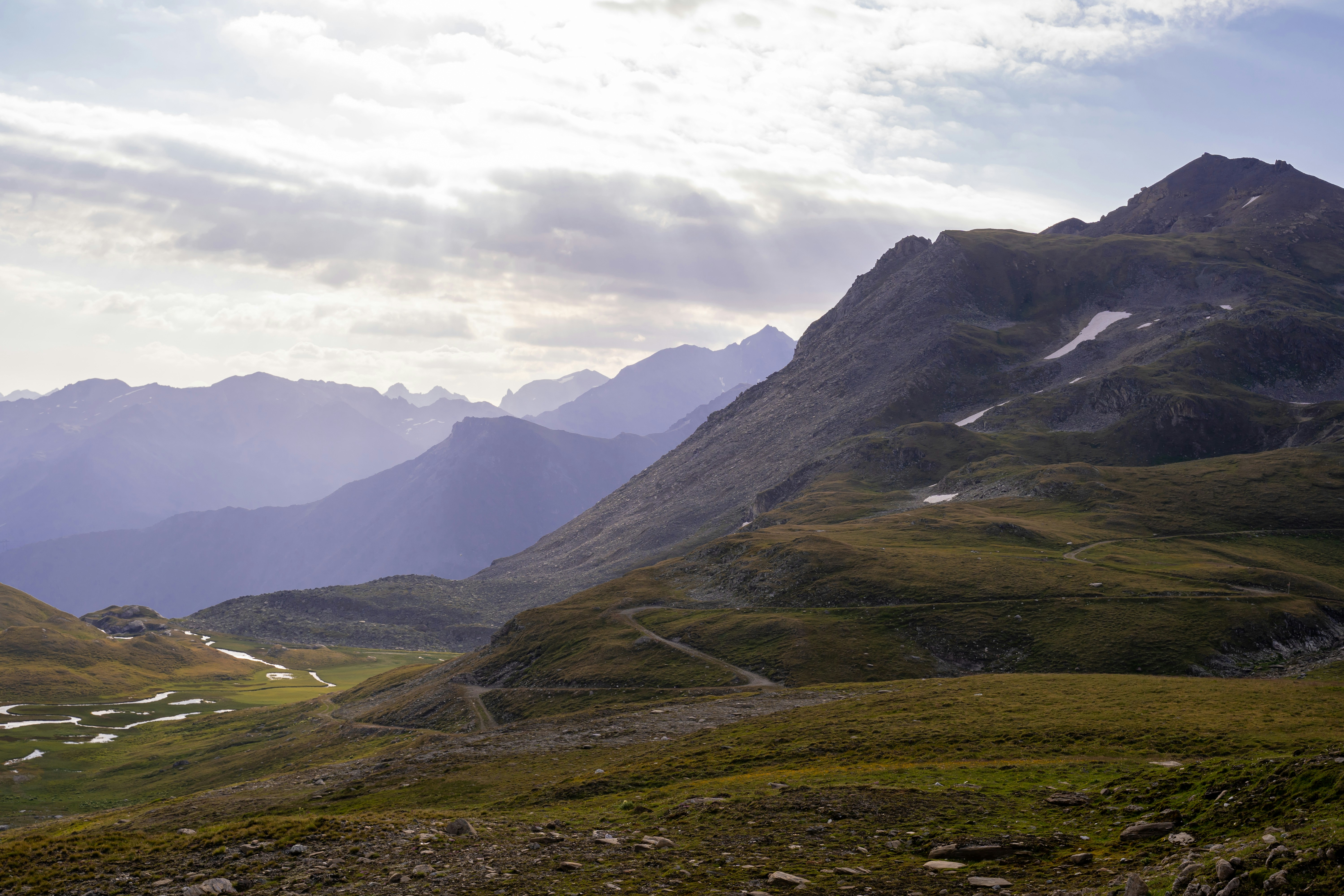 Path to the top of a mountain.