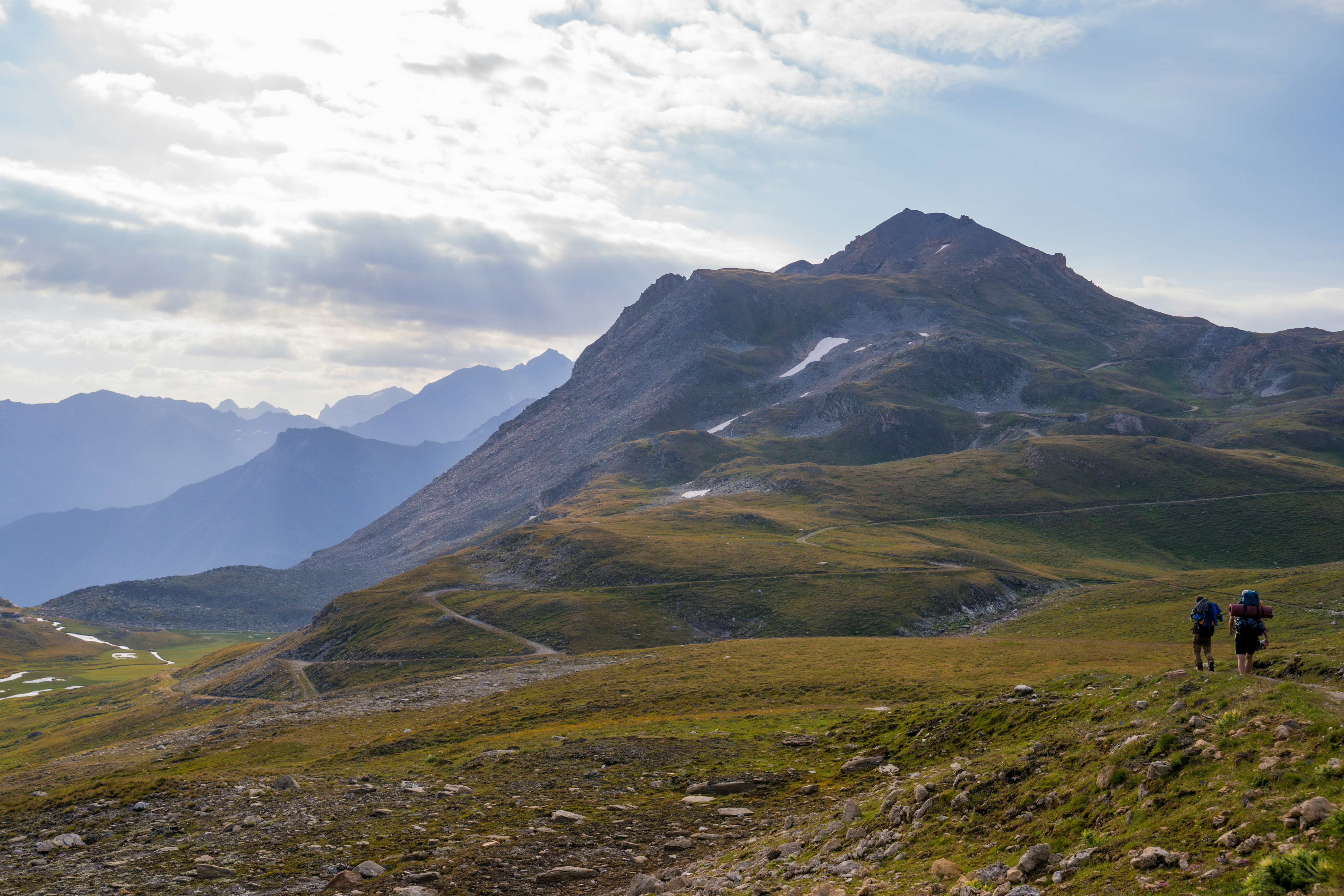 Path to the top of a mountain.