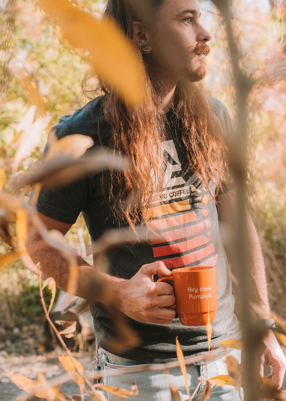 a person holding a cup