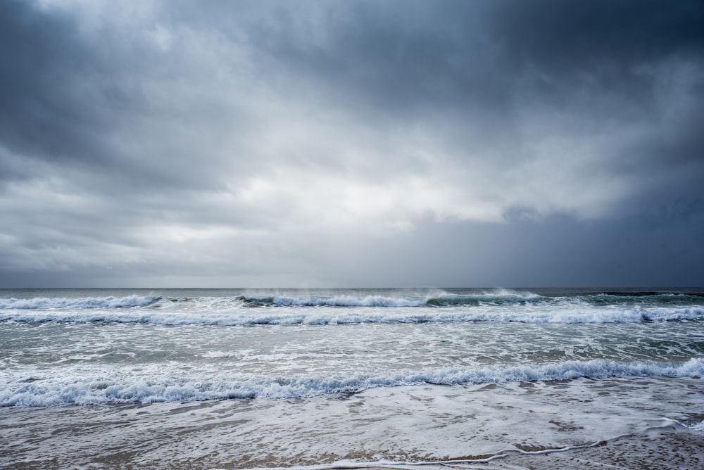 waves on a beach