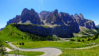 a road leading to Dolomites