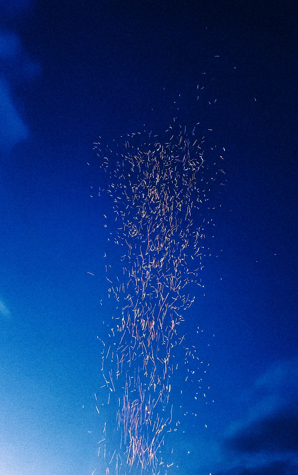 a fireworks display in the sky