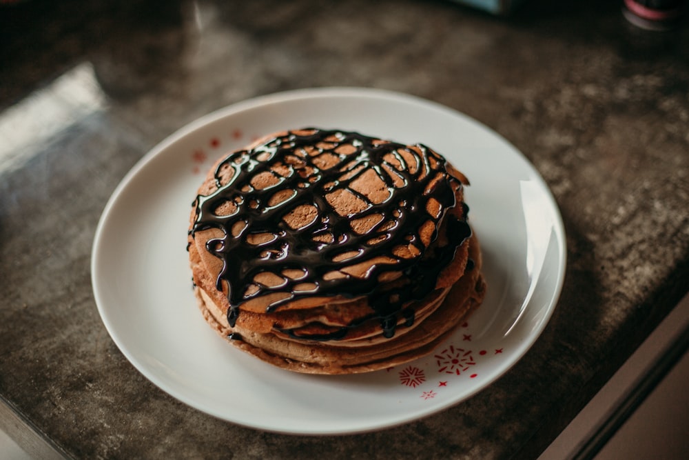 a chocolate cake on a plate