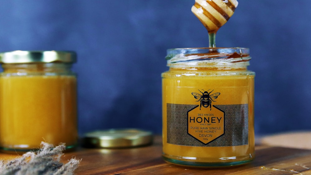 a jar of honey