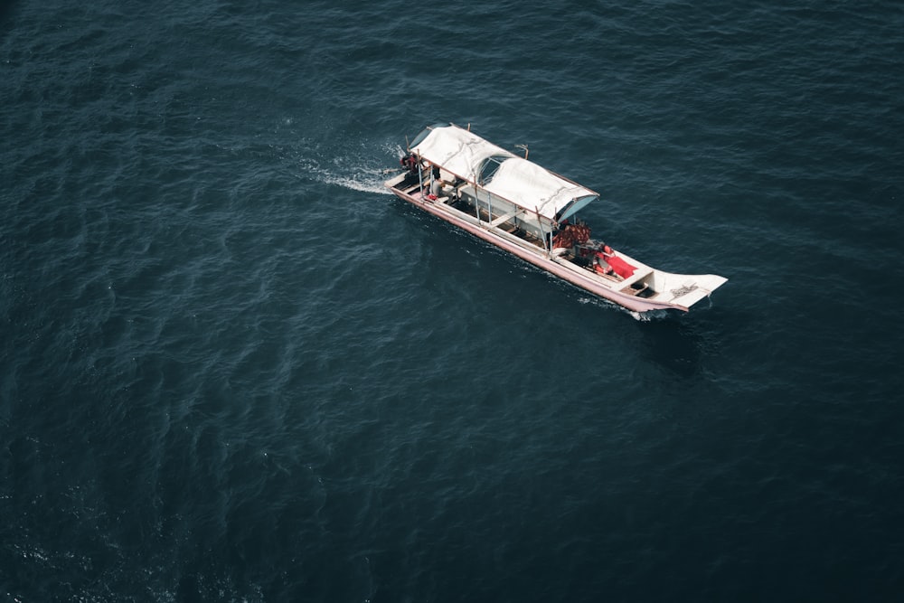 a boat sailing on the water