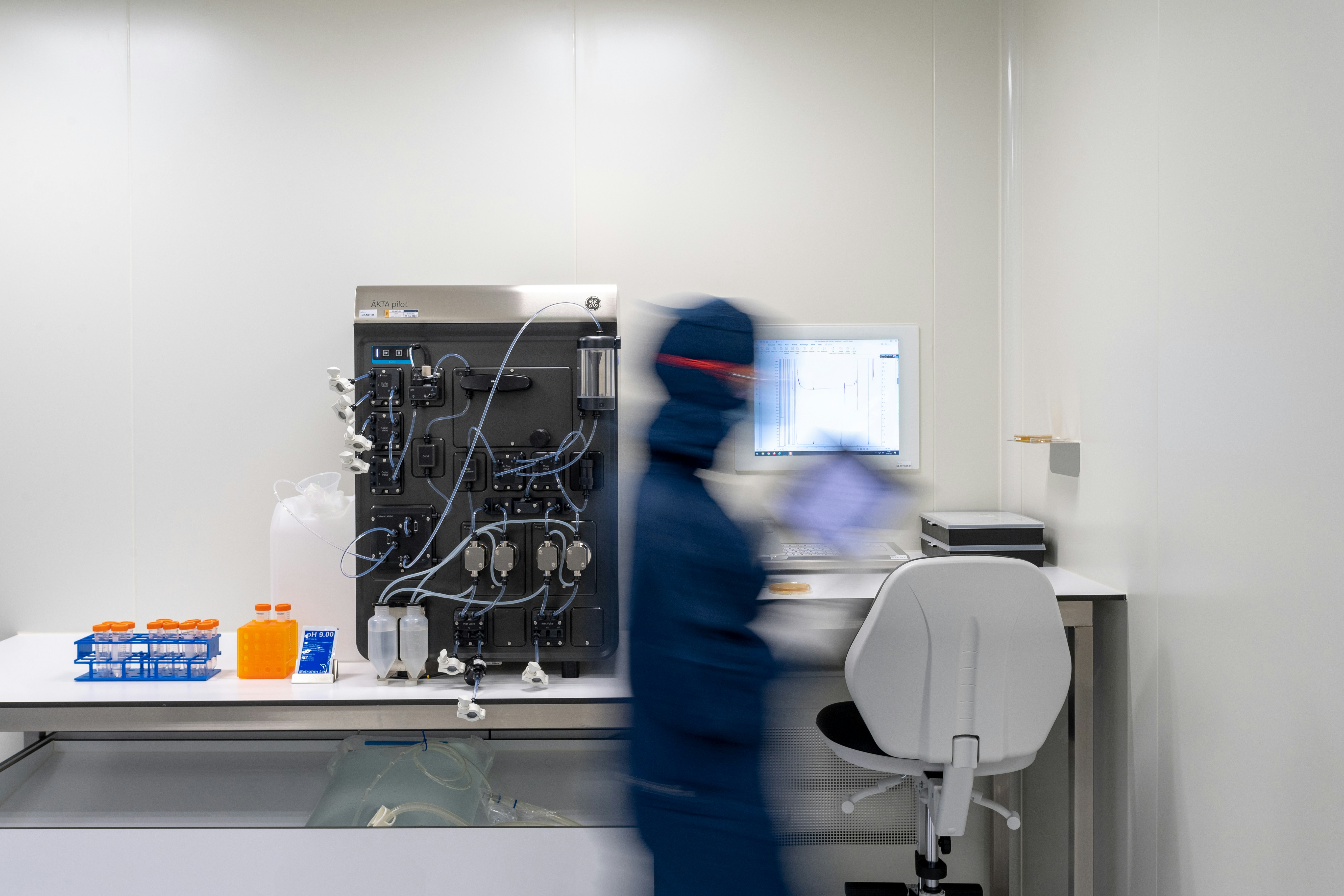 a person in a blue coat