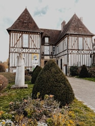 a house with a large front yard