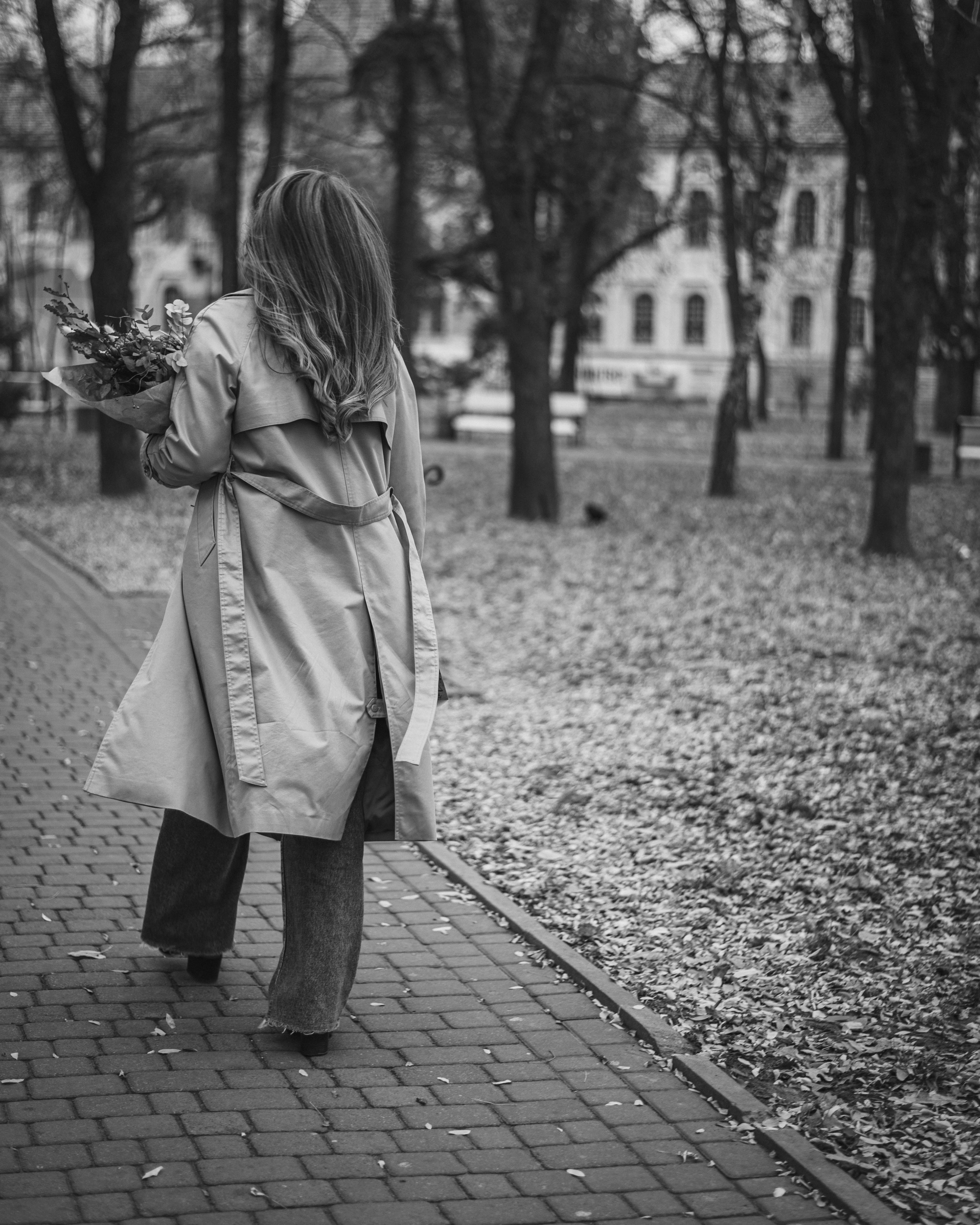 a person holding flowers