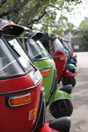 a row of parked cars