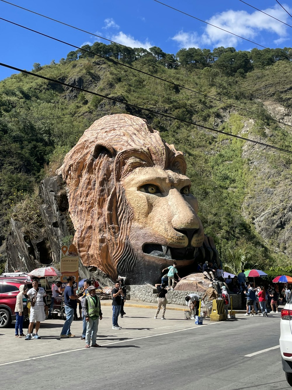 a large statue of a lion