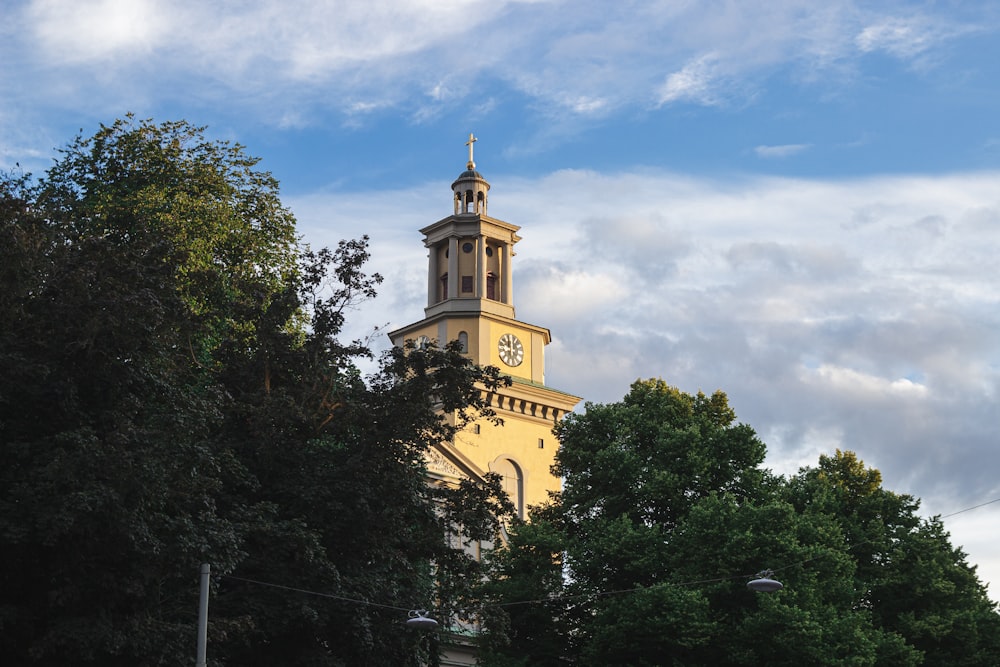 a clock tower on a building