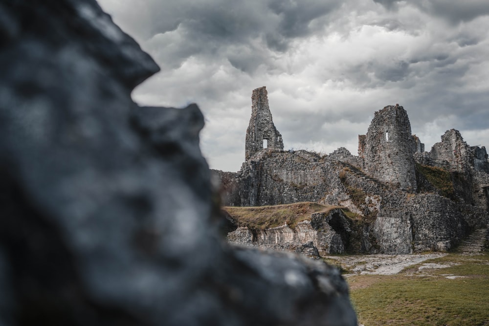 a stone building with a tower