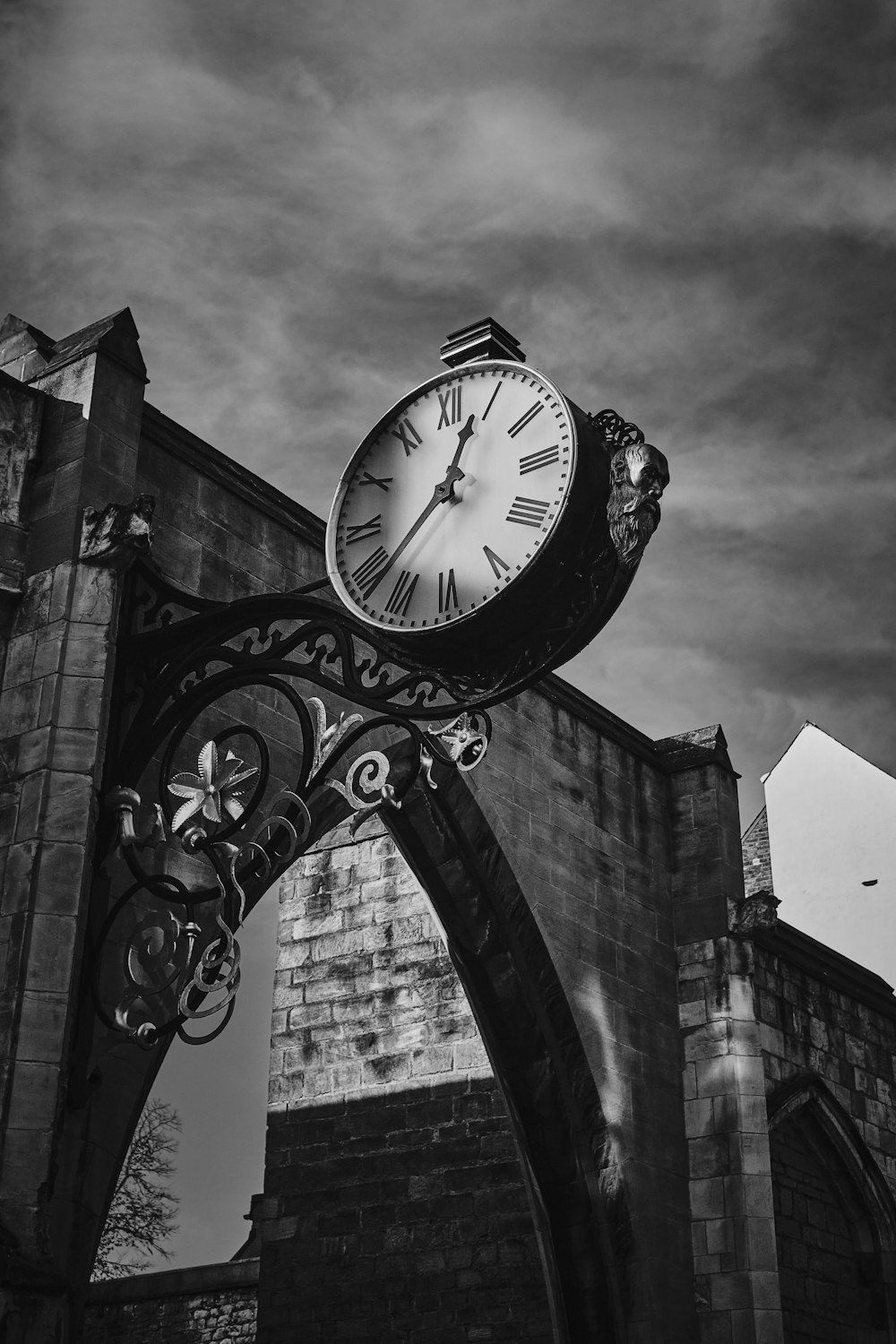 a clock on a tower