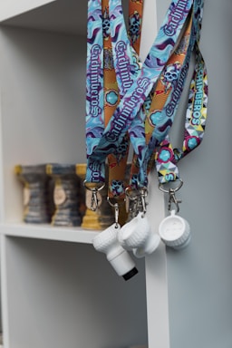 a shelf with a variety of objects on it