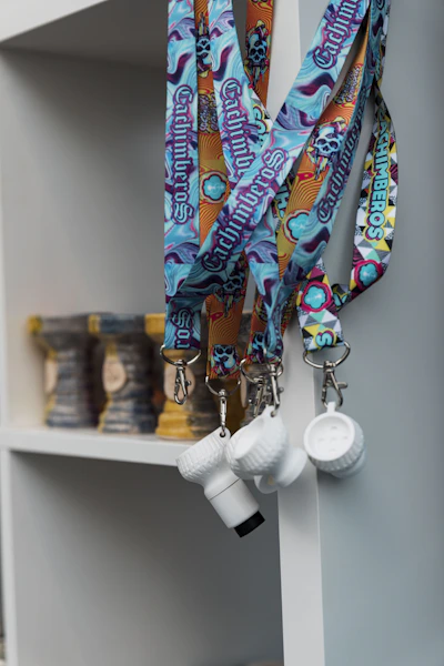 a shelf with a variety of objects on it