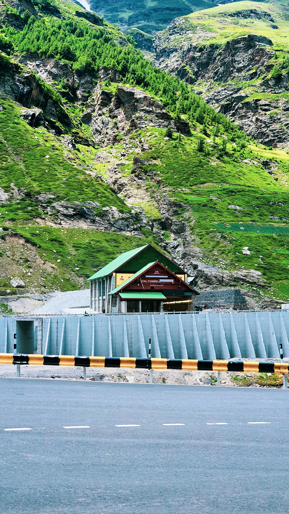 a building on a hill