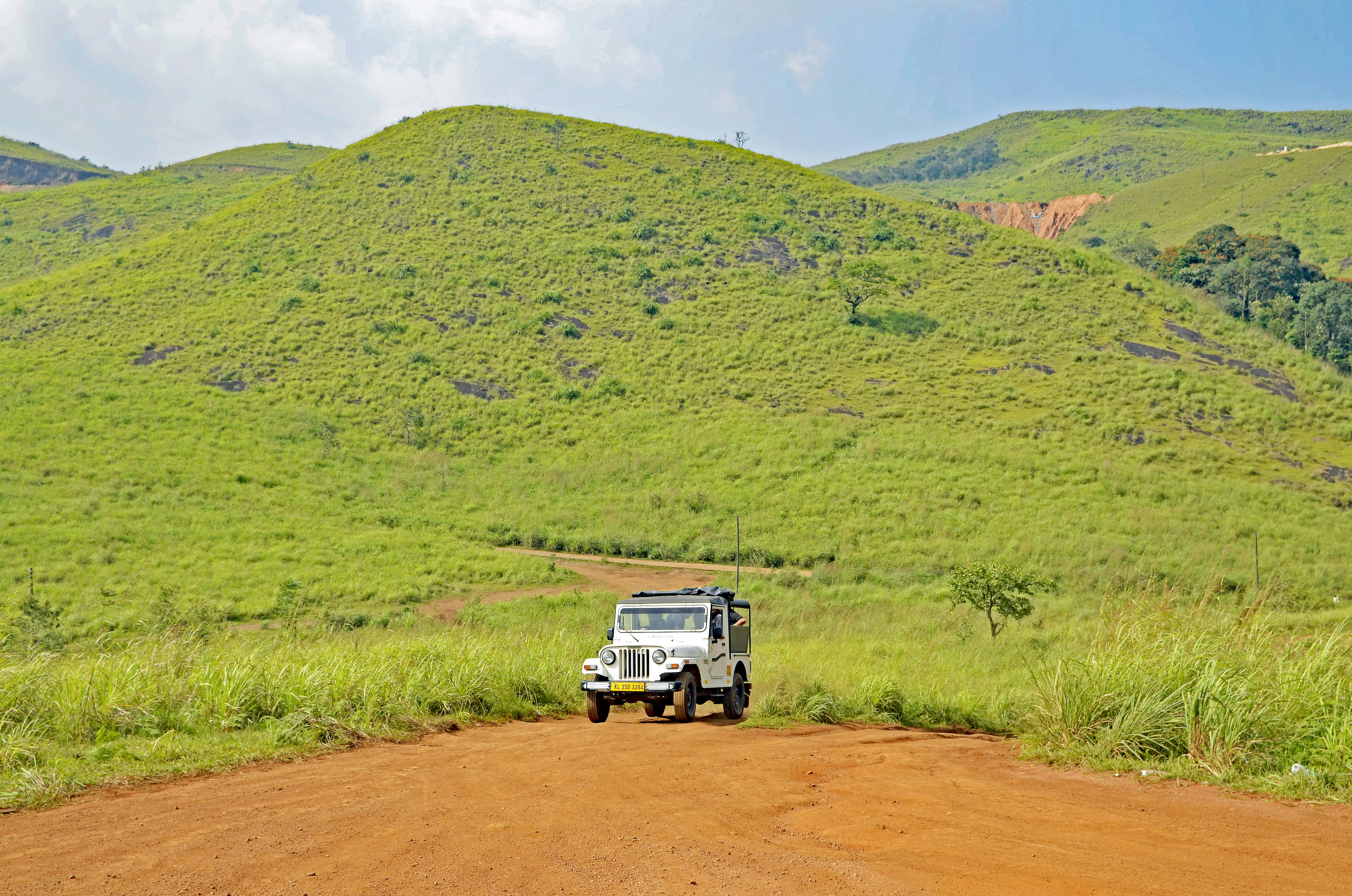 a truck on a dirt road
